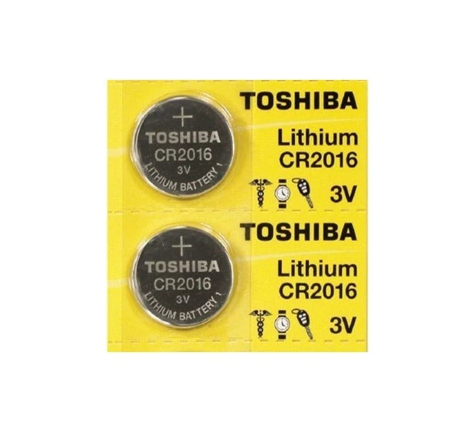 2 Toshiba CR2016 2016 3 Volt Lithium Coin Batteries