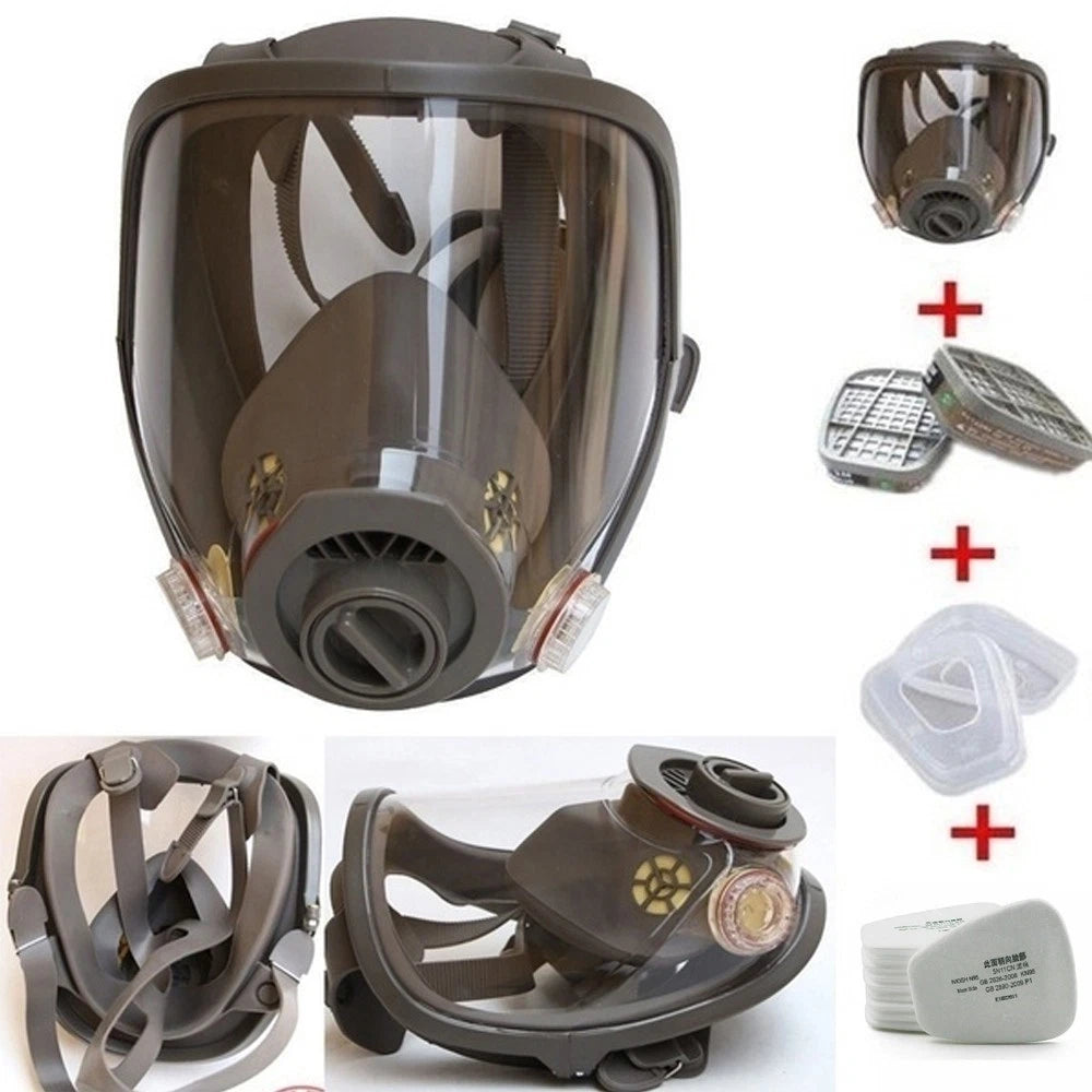 15 in 1 Full Face Gas Mask Facepiece Respirator For Chemical Painting Spraying