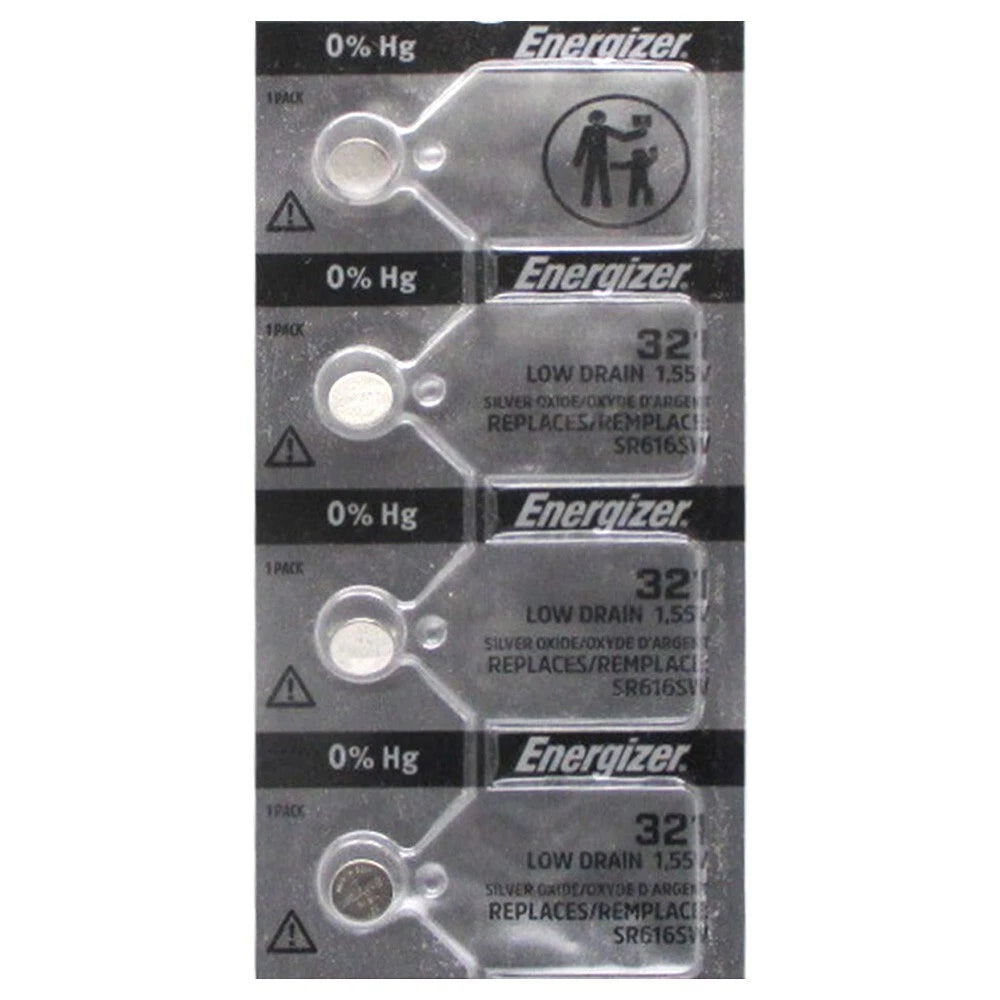 4 Energizer 321 SR616SW 1.55 Volt Button Cell Watch Battery