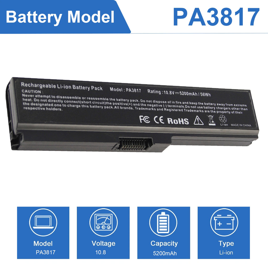 PA3819U PA3817U-1BRS Battery for Toshiba Satellite L745 L750 L755 L755D