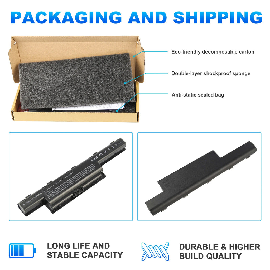 AS10D31 Battery For Gateway 4741 AS10D41 AS10D51 AS10D61 AS10D71 AS10D75 5200mAh