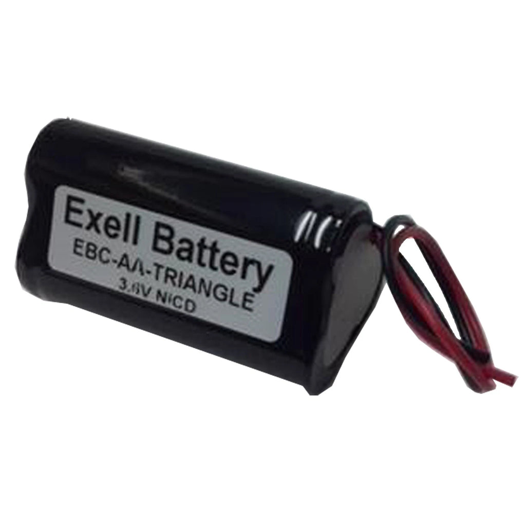 Exell 3.6V 1000mAH (3xAA, 3.6Wh, Triangle) NiCD Battery Pack with Wire Leads
