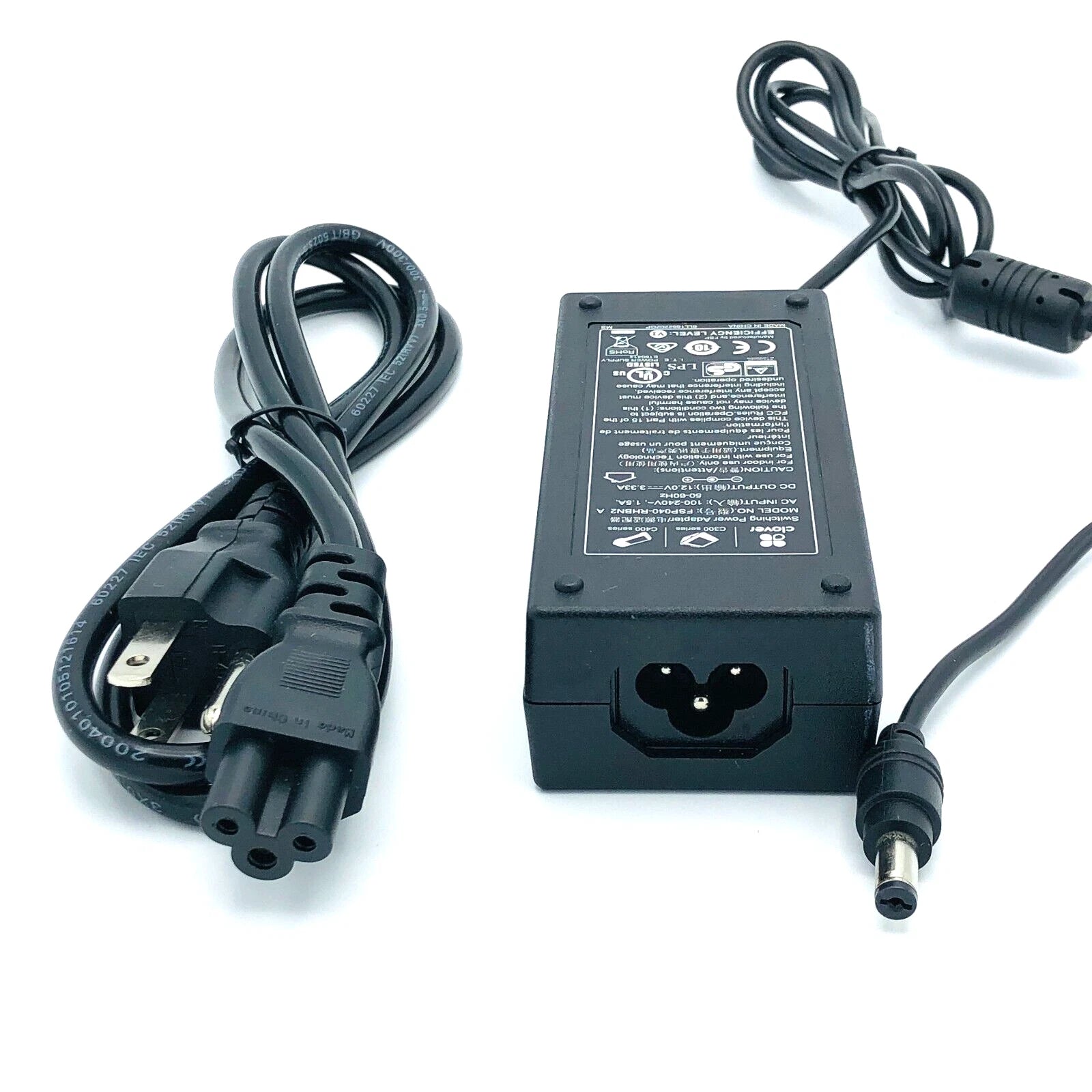 New ORIGINAL Clover FSP040-RHBN2 12V 3.33A 40W Power Supply Adapter OEM Charger