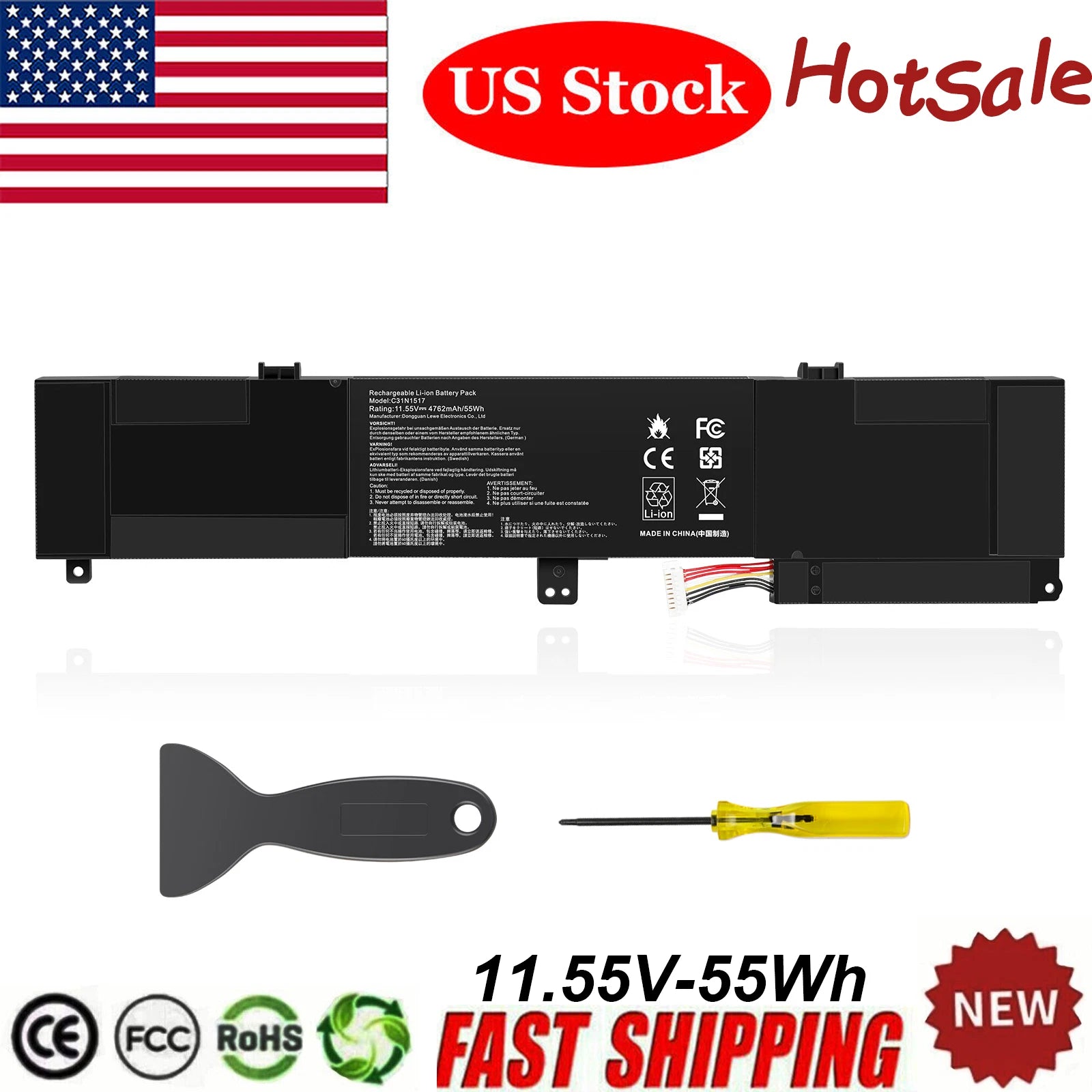 C31N1517 Laptop Battery For ASUS VivoBook Flip Q304 Q304U Q304UA Q304UAK Q304UJ