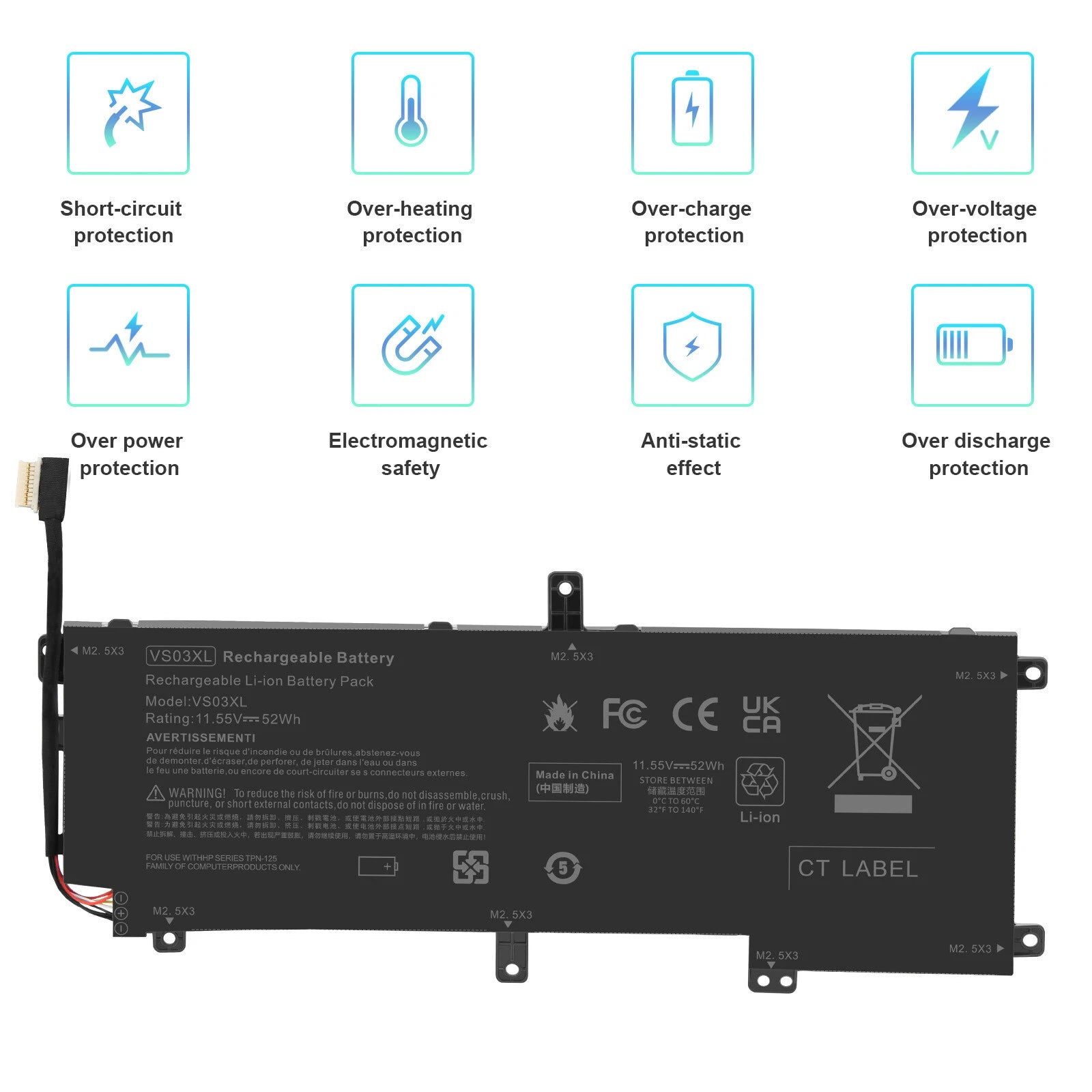 VS03XL Battery for HP Envy 15-AS000 15-as068nr 15-as133cl 15-as020nr 849047-541