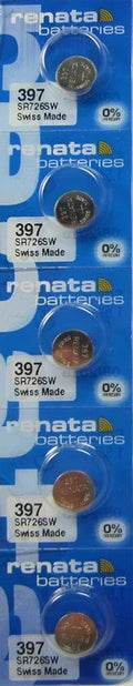 5 Watch and Calculator Renata 397 0% MERCURY Batteries