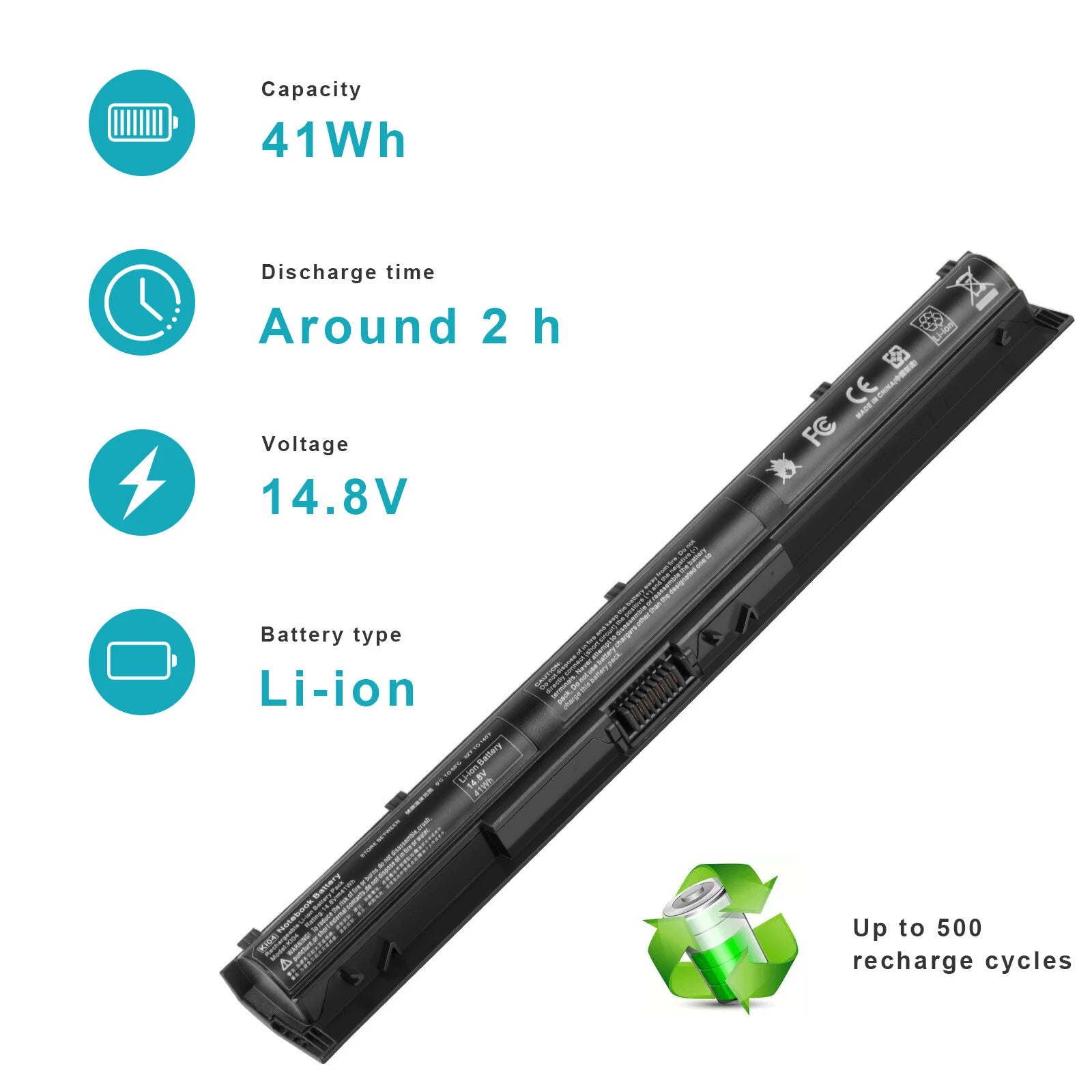KI04 K104 KIO4 Battery for HP Pavilion 14 15 17 800009-421 800049-001 Notebook H
