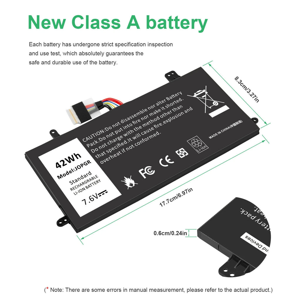For Dell J0PGR 42WH JOPGR 0FTH6F Battery For DELL Latitude 5285 5290 2 in 1 7.6V