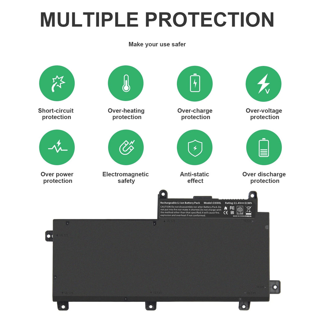 ??LOT Battery CI03XL For HP ProBook 640 645 650 655 G2 G3 670 G4 G5 HSTNN-UB6Q