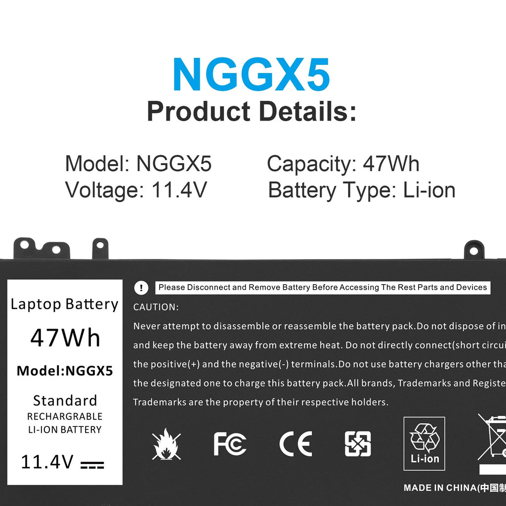 NGGX5 Battery For Dell Latitude E5270 E5470 E5570 Precision 15-3510 P48F001 47Wh