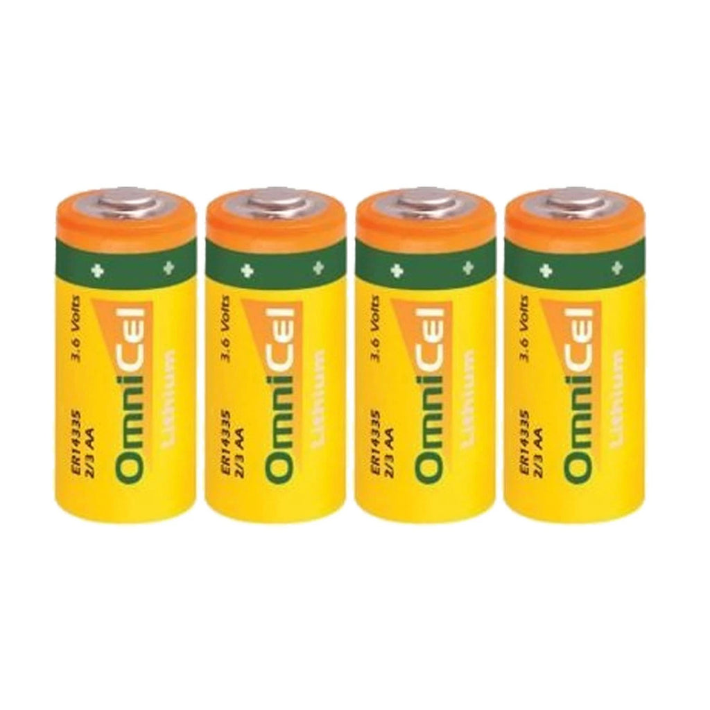 4x OmniCel ER14335 3.6V 1.65Ah 2/3AA Lithium Button Top Battery Tracking RFID