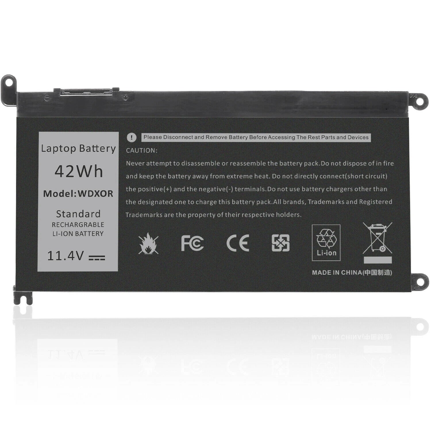 42Wh Laptop Battery For Dell Inspiron 13 7000 series 13 7368 7378 WDXOR OWDXOR