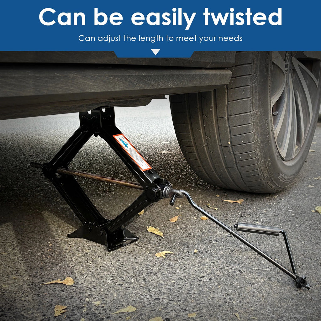 2.5 Ton Portable Scissor Jack Car Van Vehicles Stand Tire Wheel Lug Wrench Tool