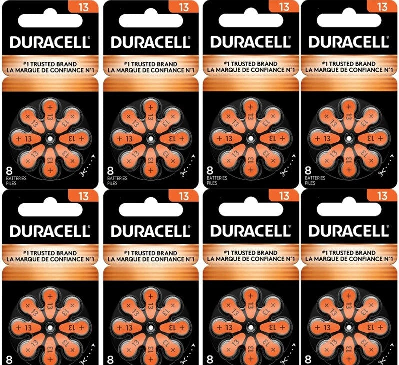 Duracell 13 Hearing Aid Batteries Size 13 (60 Batteries) Fresh Exp:2029