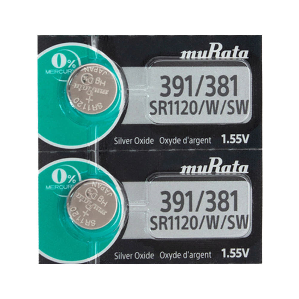 5 x Murata Replaces Sony 1.55V Button Cell Battery, 391 SR1120W