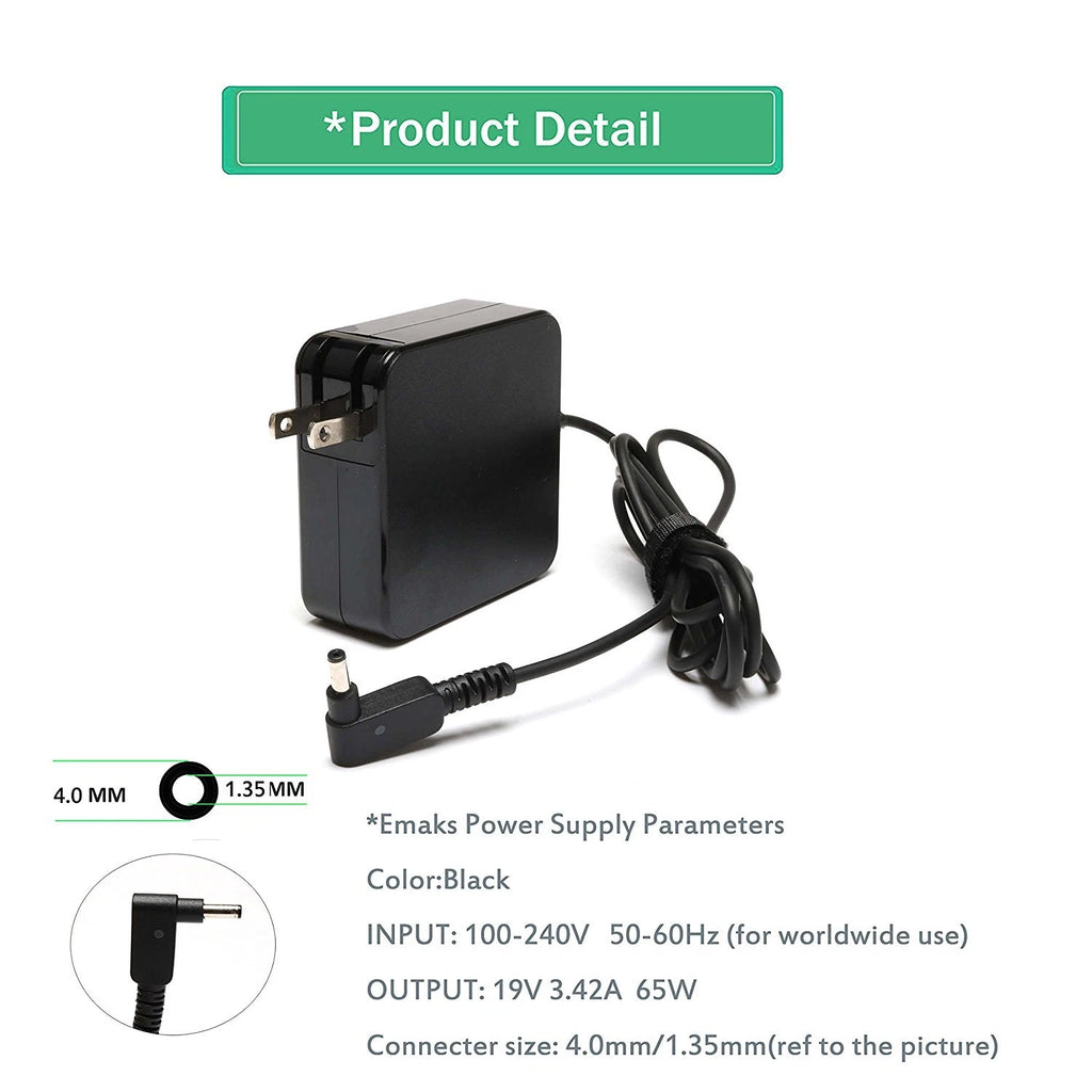 New 65W Charger Ac Adapter For Asus Zenbook UX303UA UX303UB UX303U Power Supply