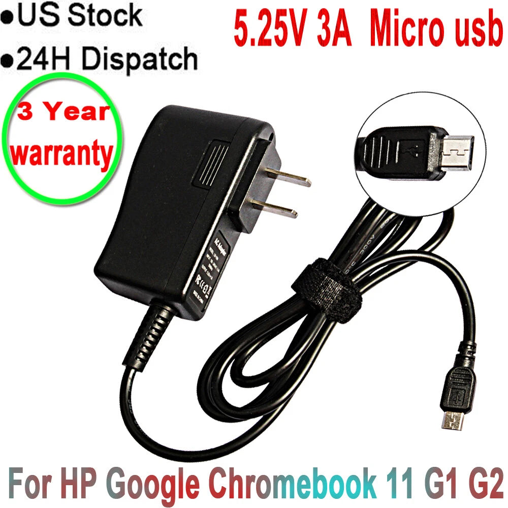 For HP 5.25V 3A 15.75W AC Adapter Charger 792584-004 792619-001 TPN-AA01 B