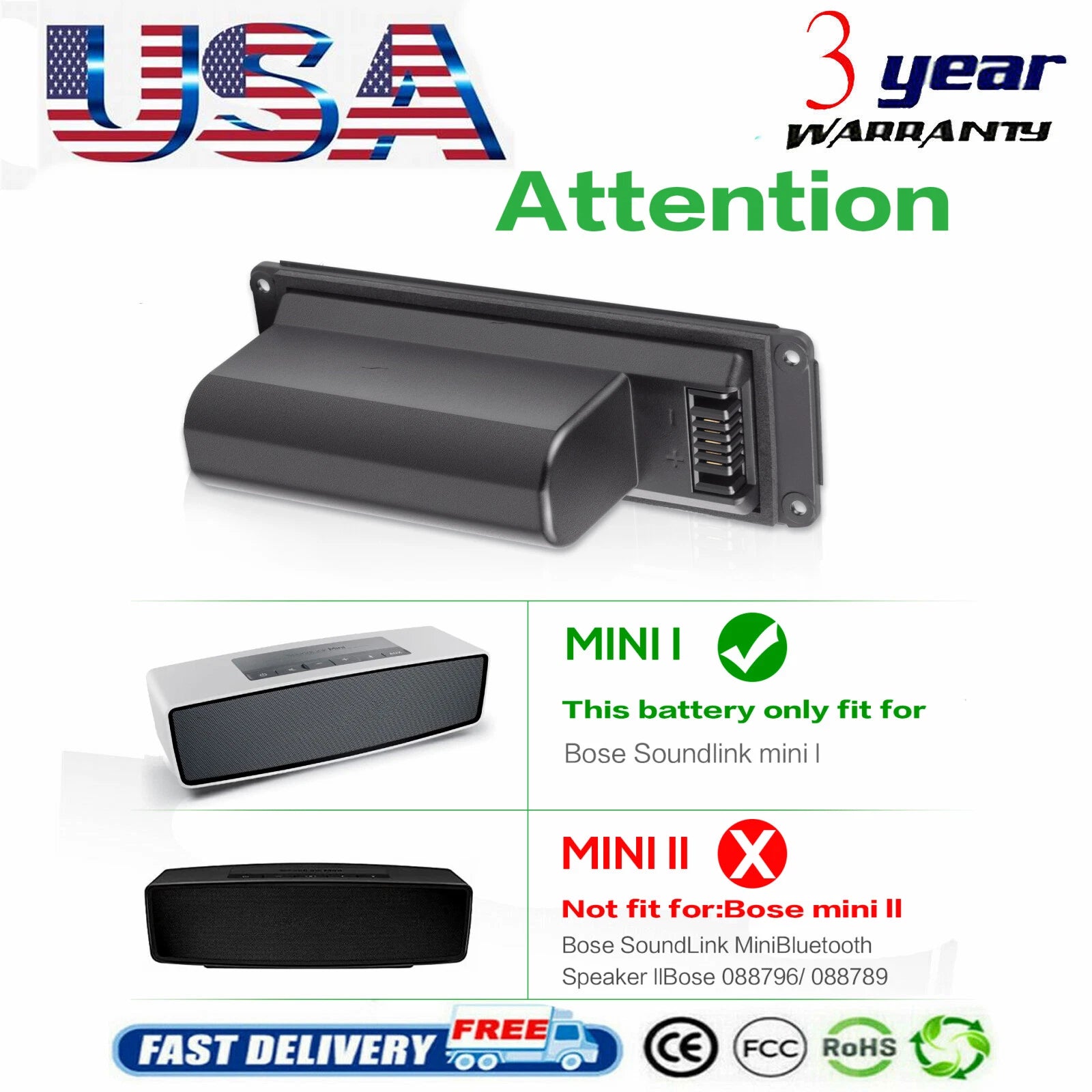 061384 061385 061386 Battery for Bose Soundlink Mini 1 One Speaker