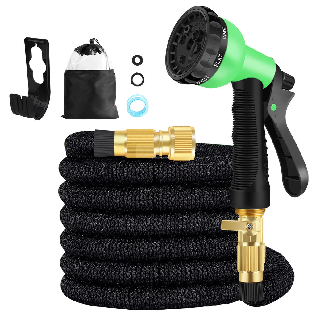 Expanding Expandable Flexible Garden Water Hose w Spray Nozzle 50,75,100,150FT