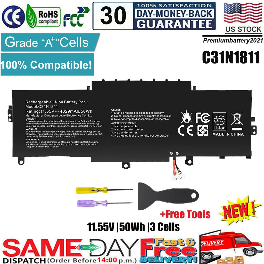 C31N1811 Battery for ASUS Zenbook UX433 UX433FN U4300 U4300FA UX433FA RX433FN