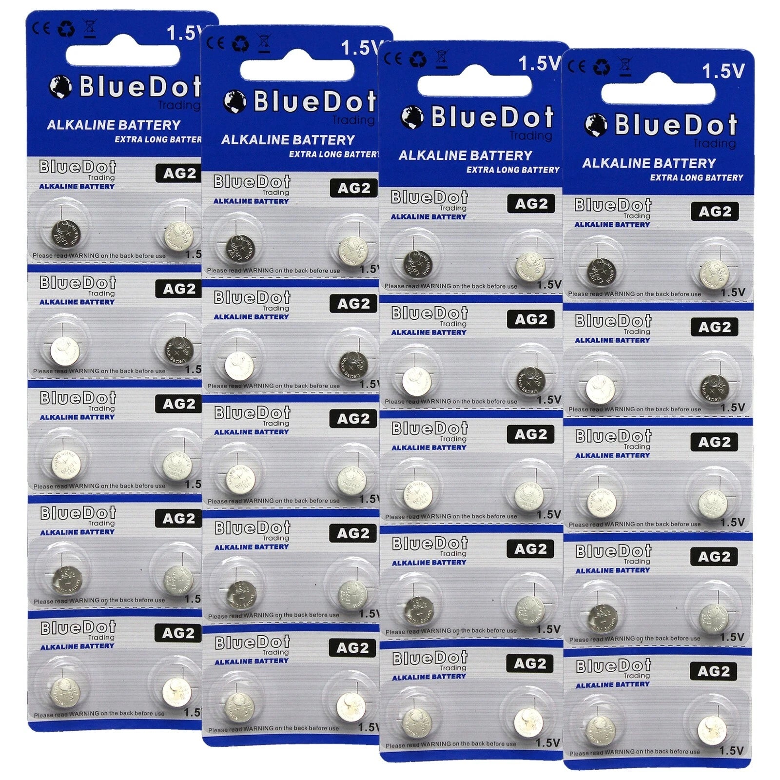 US Seller 40 AG2 LR726 SR59 SR736 V397 396 196 BlueDot Alkaline battery FASTSHIP