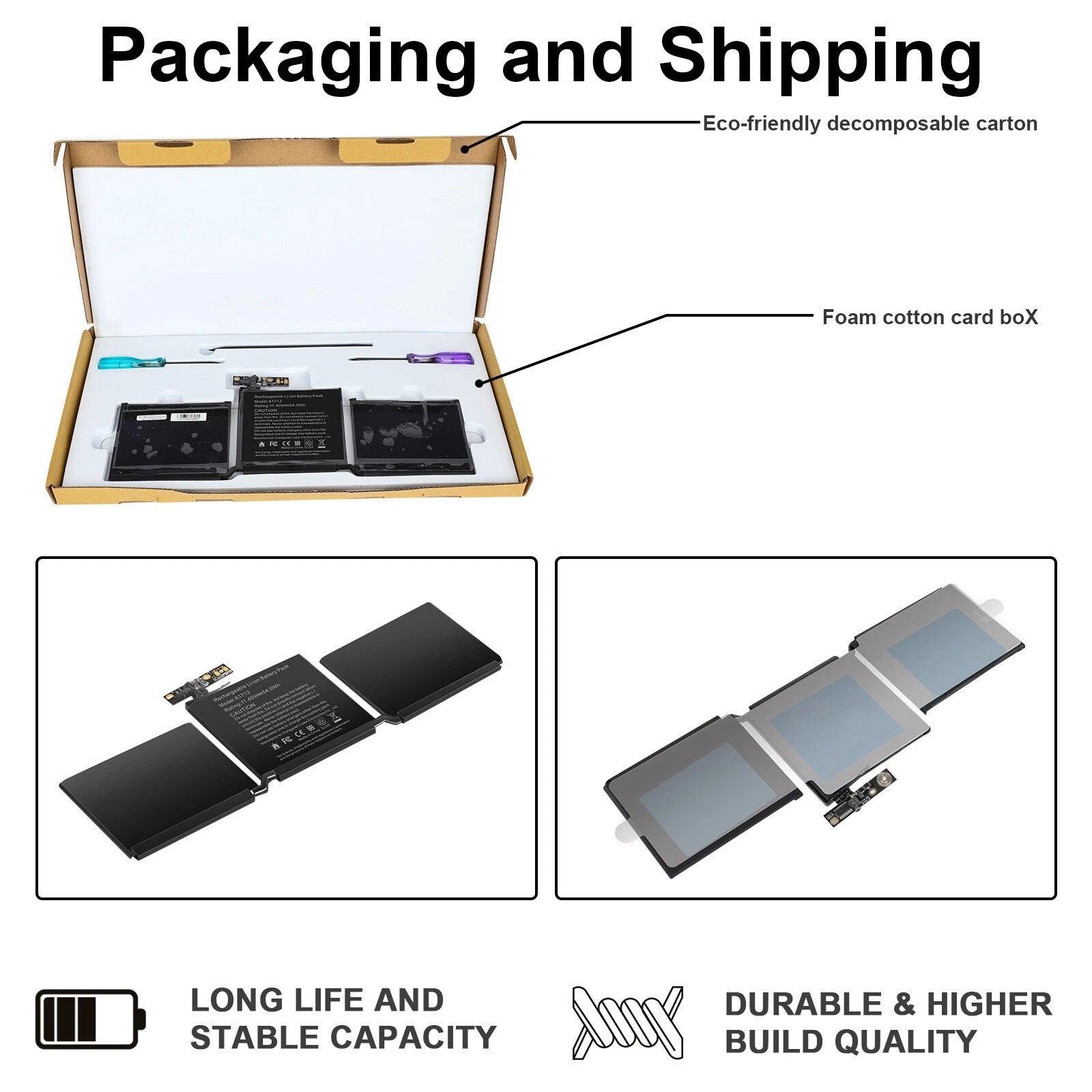 ?LOT 1-50 A1713 A1706 Battery for Apple MacBook Pro 13''A1708 Late 2016 Mid 2017