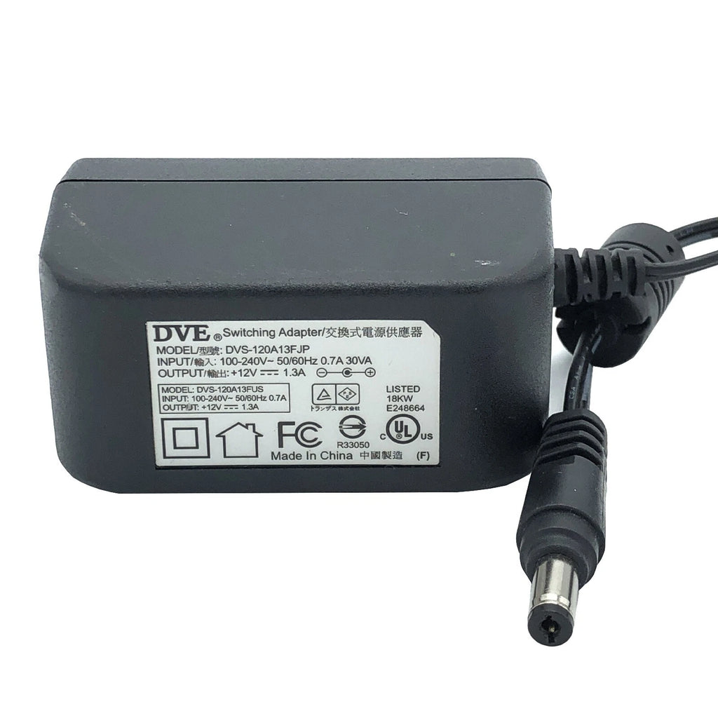 NEW Genuine DVE DVS-120A13FJP AC/DC Switching Wall Adapter 12V 1.3A OEM Charger