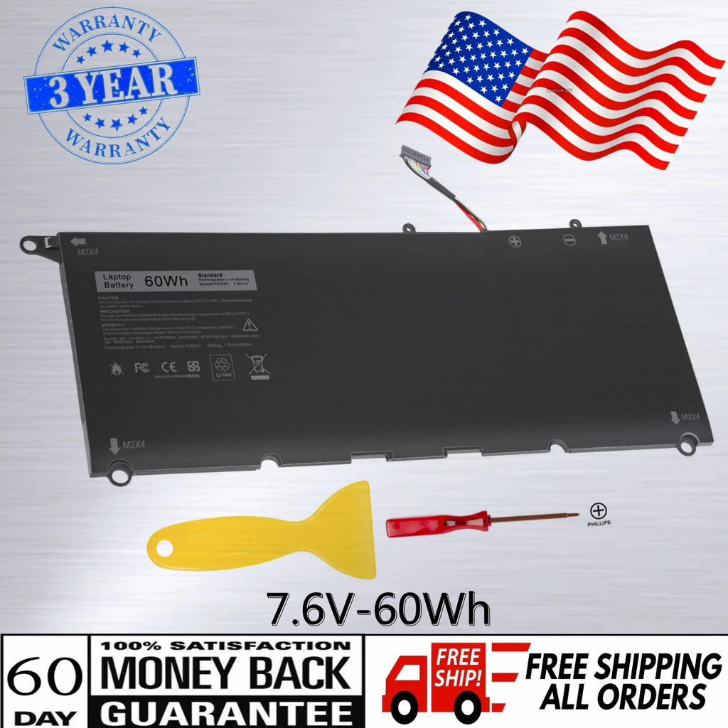PW23Y Battery For Dell XPS 13 9343-9350 XPS 13 9360 Series RNP72 0TP1GT TP1GT