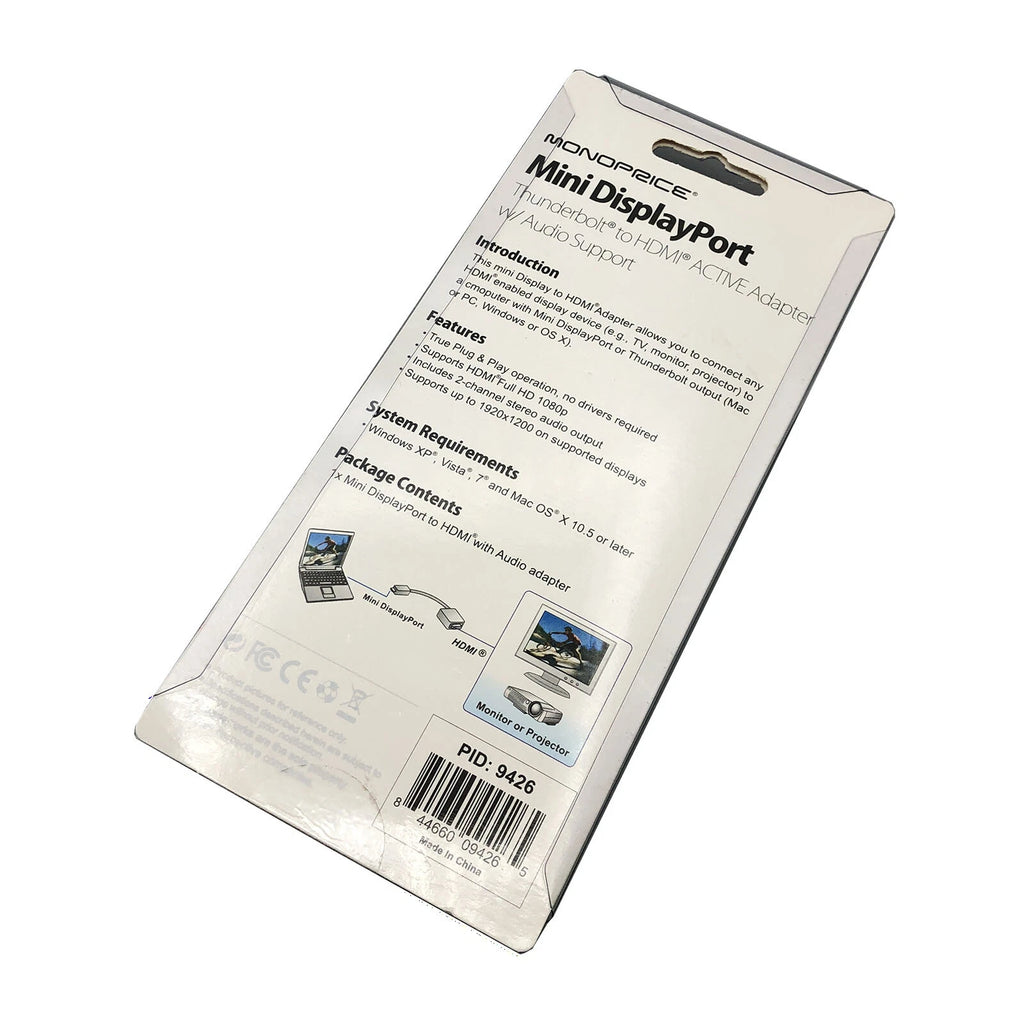 New Monoprice 9426 Mini DisplayPort Thunderbolt to HDMI Cable with Audio Support