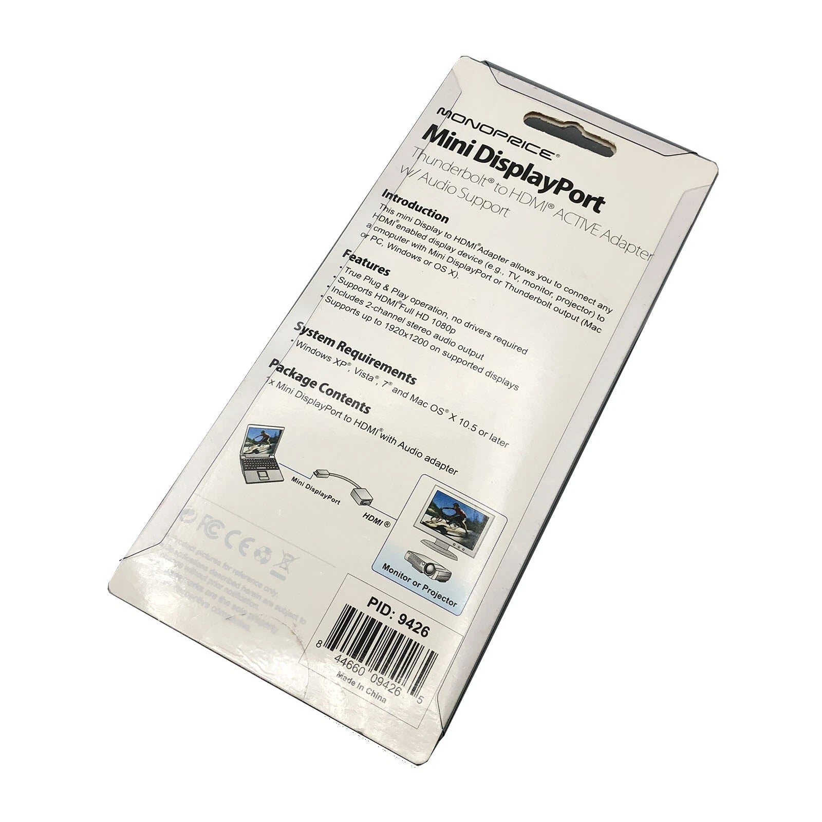 New Monoprice 9426 Mini DisplayPort Thunderbolt to HDMI Cable with Audio Support