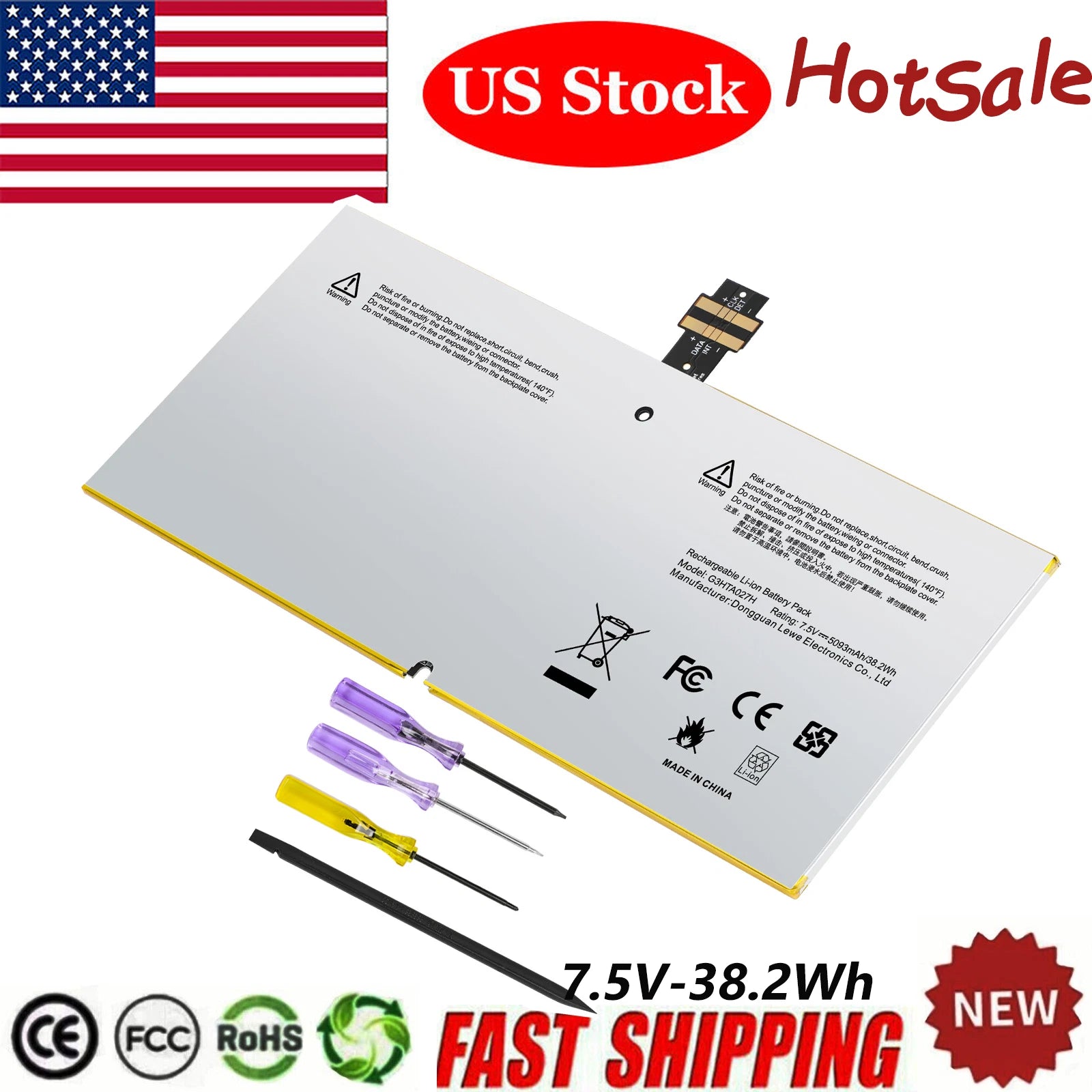 Replacement Battery DYNR01 For Microsoft Surface Pro 4 1724 12.3" Tablet New