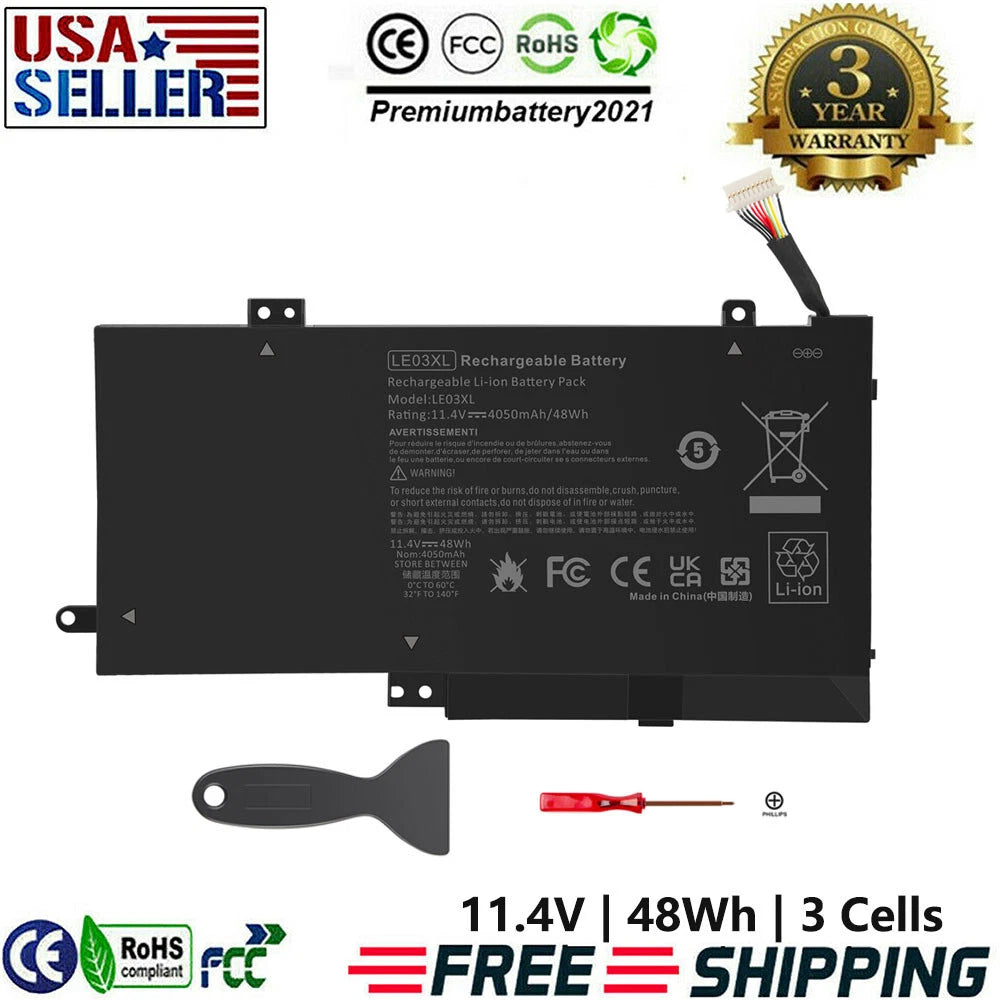 LE03XL Battery 11.4V 48Wh for HP Envy x360 m6-w103dx 796356-005 796220-831