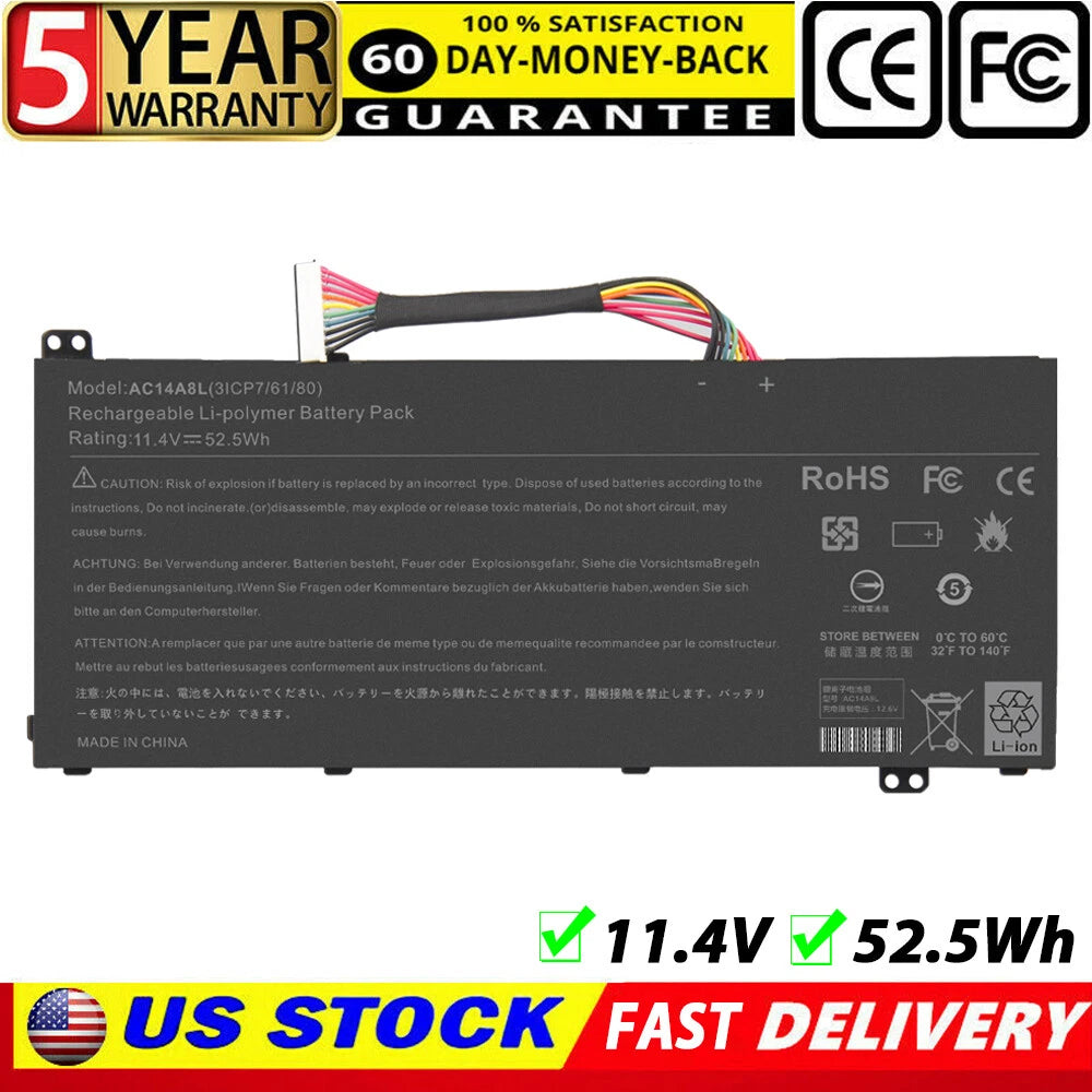 AC14A8L Battery For Acer Aspire Nitro V17 VN7-791G VN7-792G VX5-591 VX5-591G