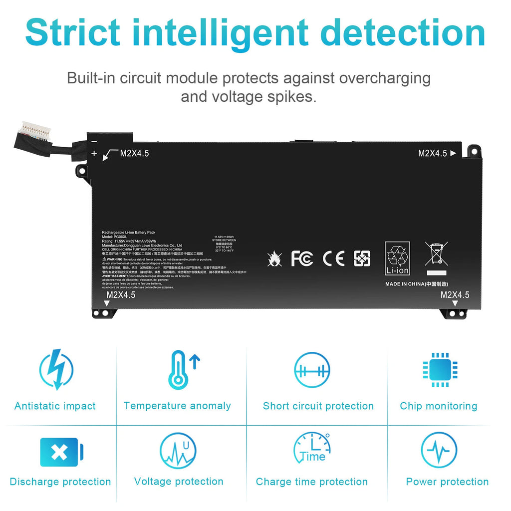 PG06XL Battery For HP Omen 15-DH 15T-DH000 DH1019NR L48431-2C1 HSTNN-DB9F 69WH
