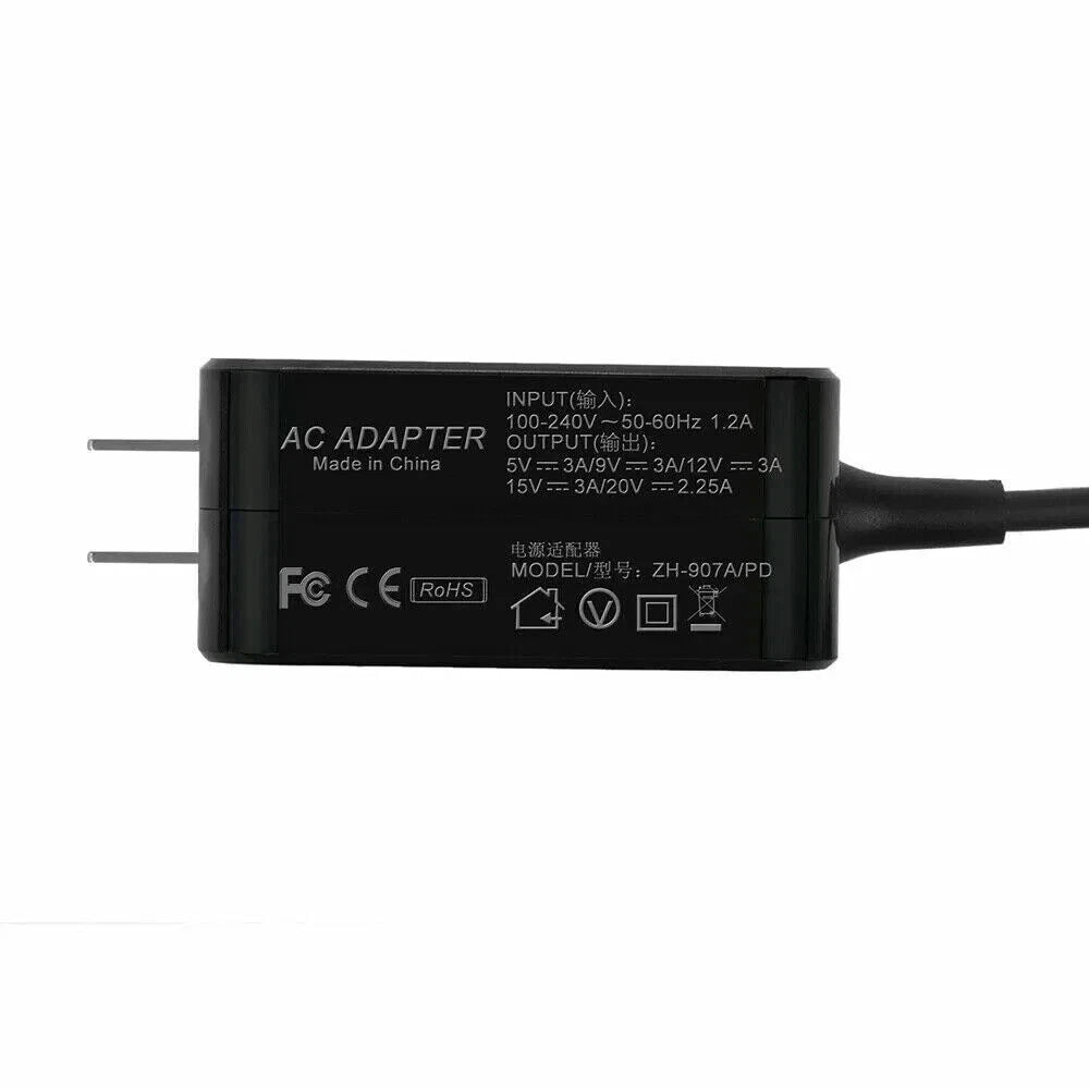 65W/45W USB-C Charger PD Power Adapter For Samsung Chromebook Pro 13.3" 15.6"