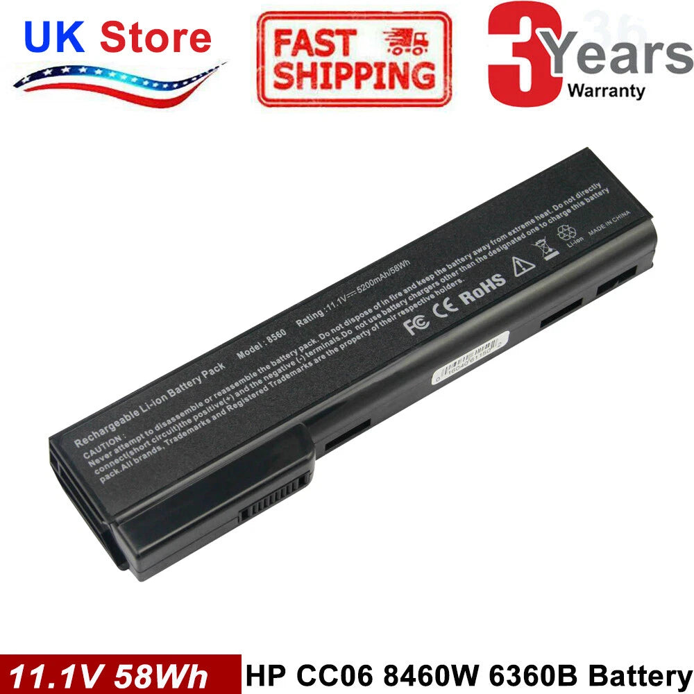 628668-001 628666-001 Battery for HP ProBook 6470B 6570B 6460B 6560B 6360B CC06