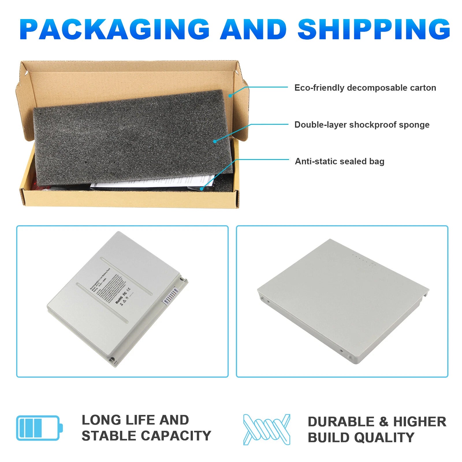 Replace A1175 Battery for Macbook Pro 15" A1150 A1260 A1226 A1211 MA463 60Wh NEW