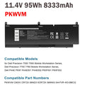 PKWVM C903V Battery For DELL Precision 7550 7560 CR72X 17C06 447VR P93F002 95W