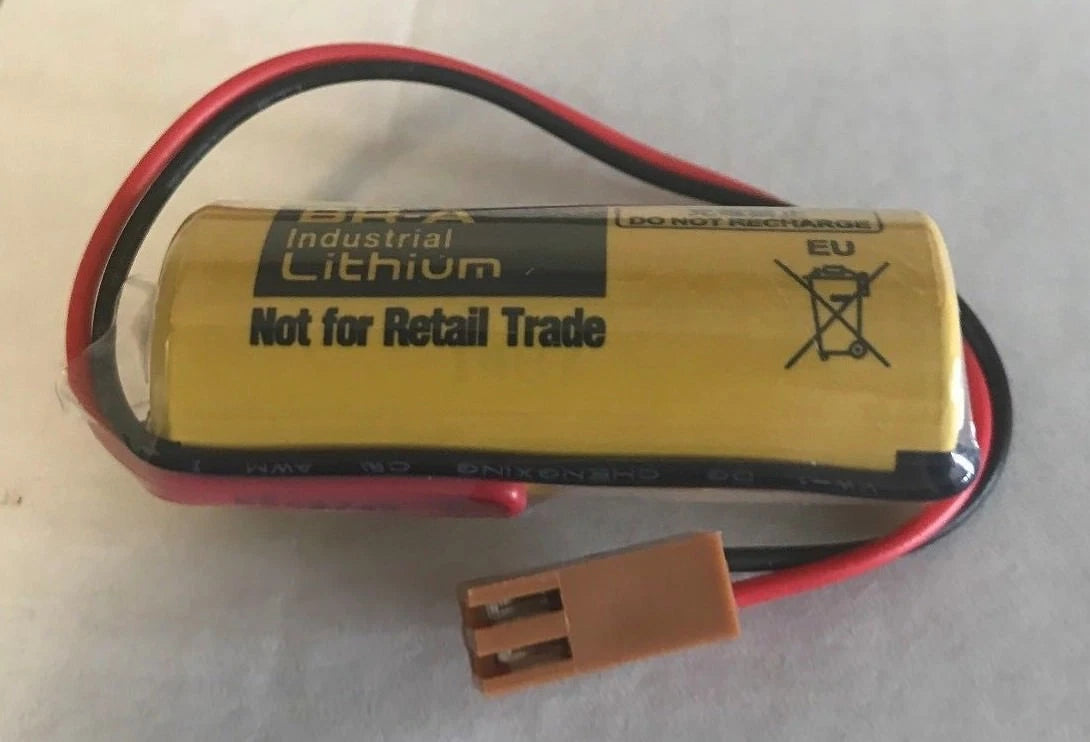Brand New PANASONIC BR-A 3V Lithium Battery w/ Brown Plug