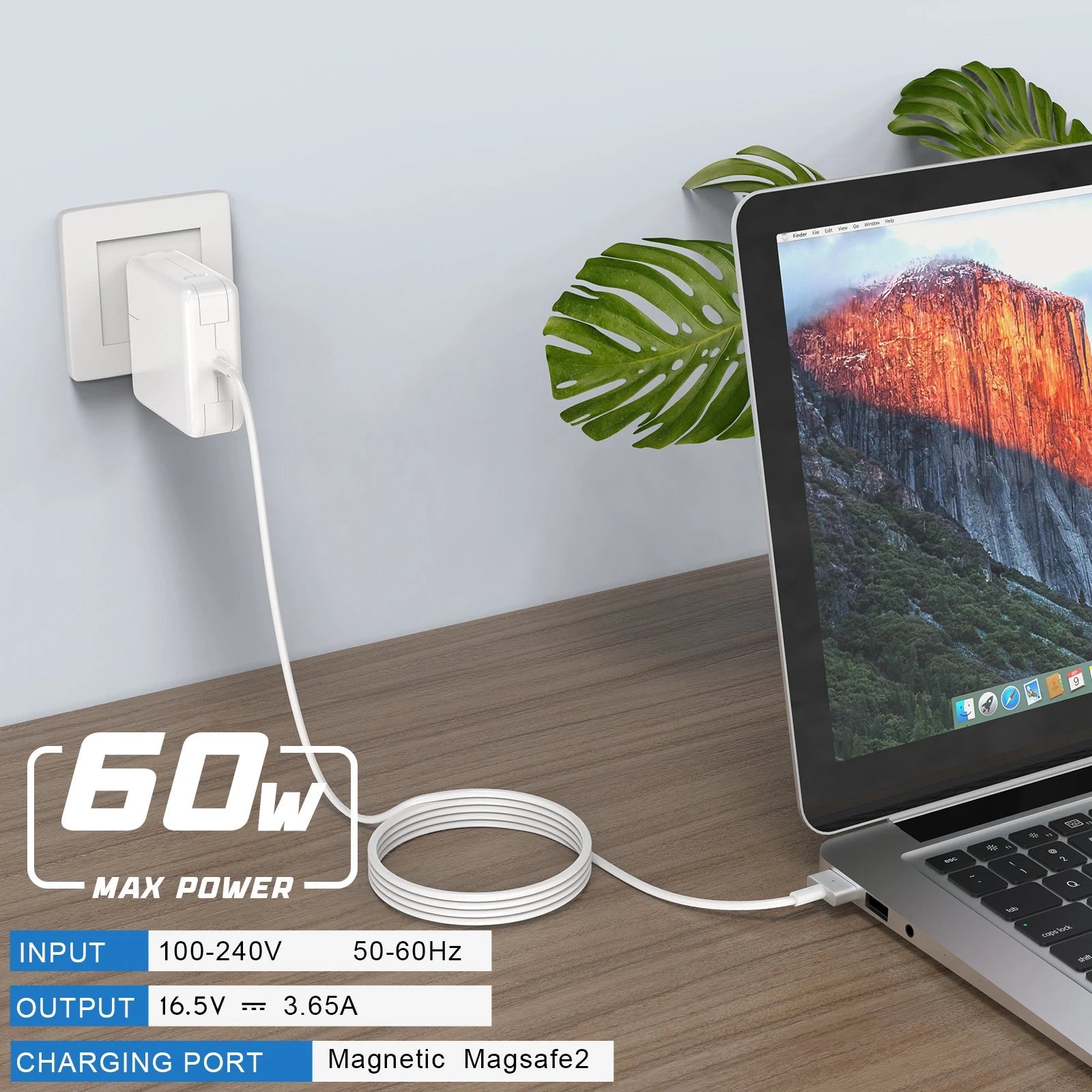 60W AC Adapter Charger For MacBook Pro 13" Retina A1502 A1435 A1465 MD565LL/A