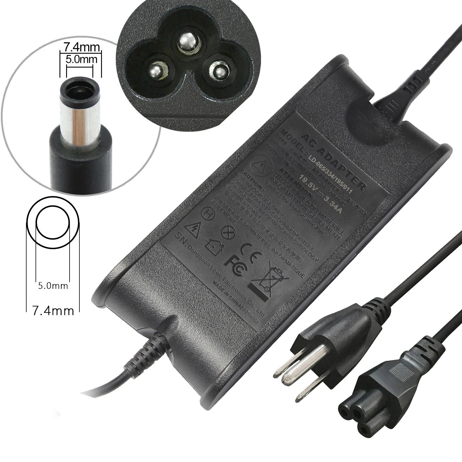 AC Adapter Power Charger for Dell Latitude E5250 E5430 E5440 E5450 E6540 E7450