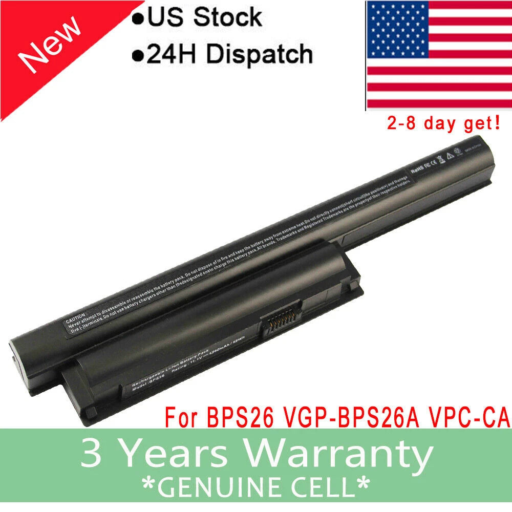 For Sony VAIO SVE15 SVE141J11W SVE151D11M VPCEH 10.8V Battery VGP-BPS26 F