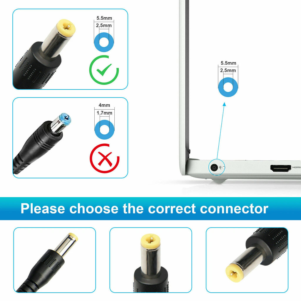 19V 4.74A 90W AC Power Adapter Charger for Toshiba Asus Acer HP Laptop 5.5*2.5m
