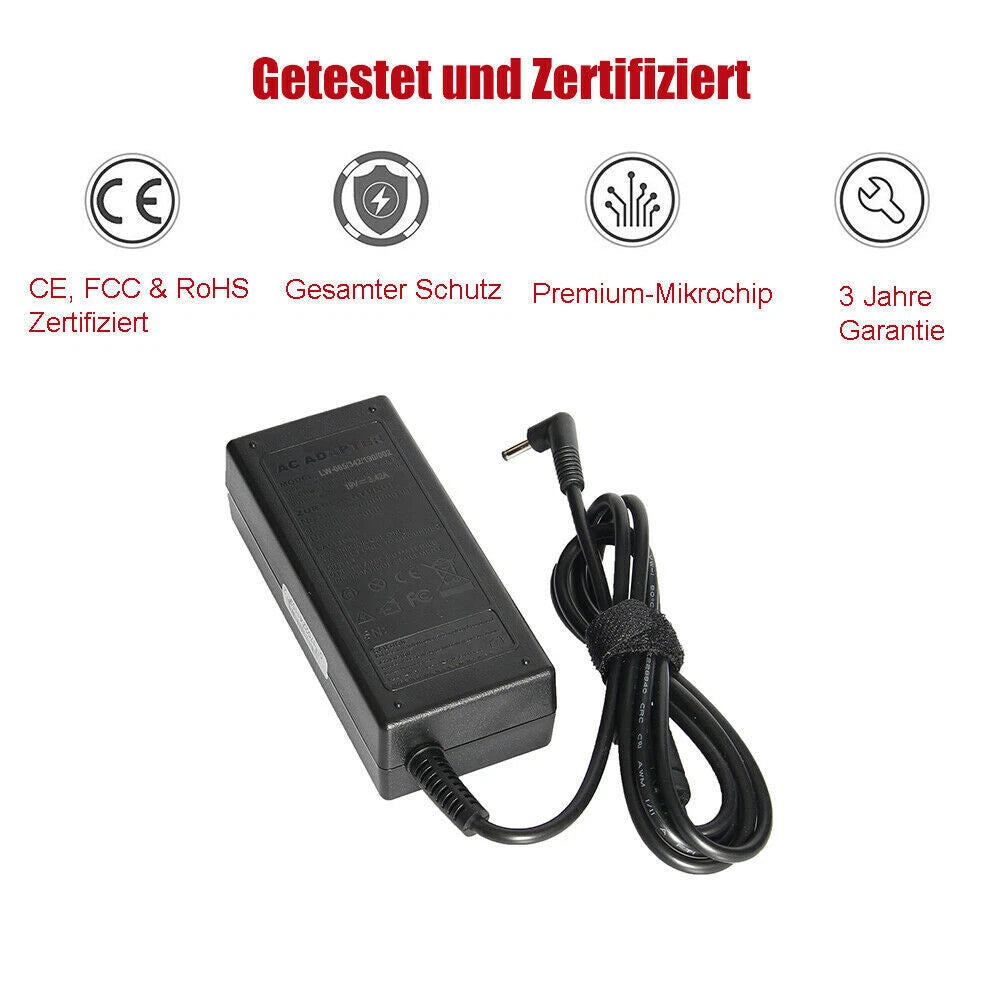 For Acer A11-065N1A PA-1650-86AW Laptop AC Adapter Charger & US Power Cord 65W