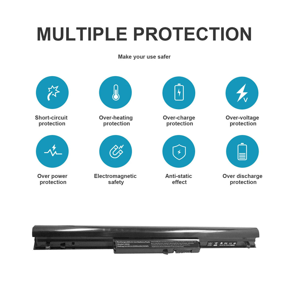 VK04 695192-001 Battery For HP Pavilion Touchsmart 14-b109wm Sleekbook Notebook