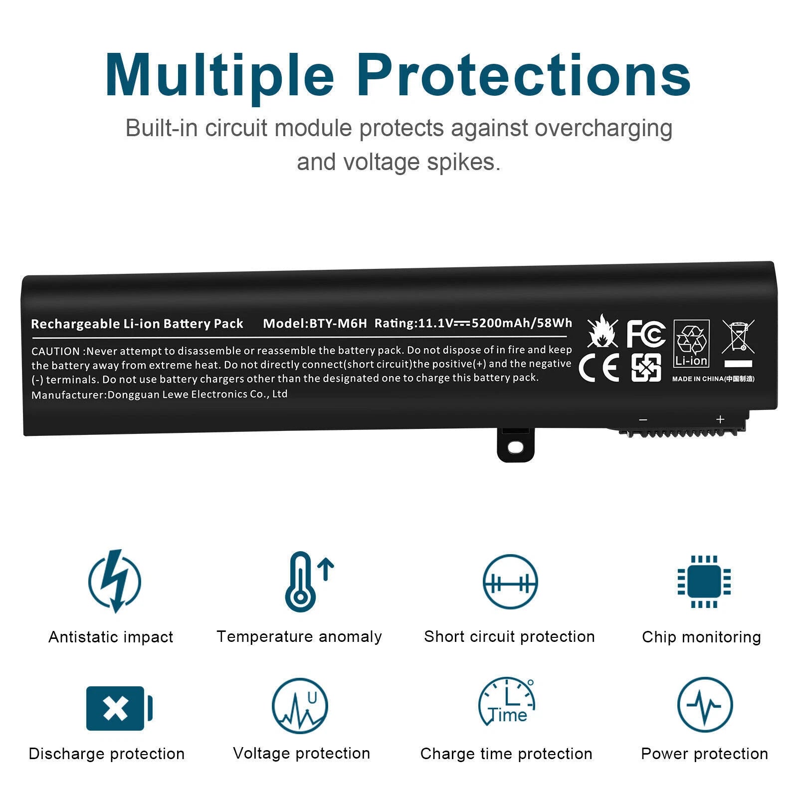 ?Battery BTY-M6H For MSI GE62 GE72 GP62 PE60 PE70 GE62VR GP72 GL72 2QC 2QD 2QE