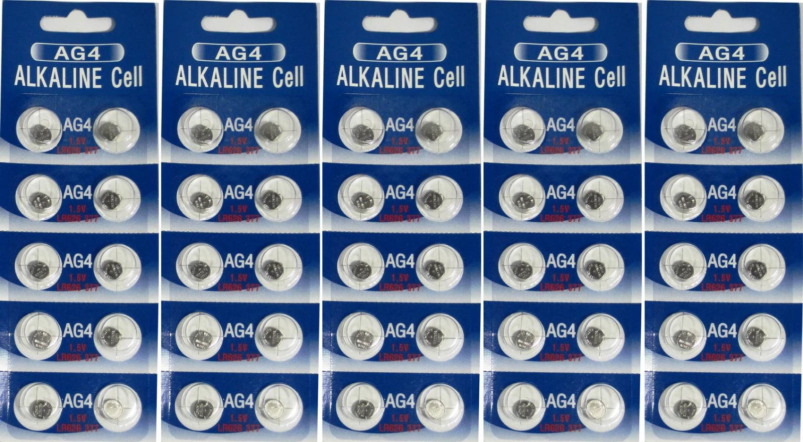 50 AG4 LR626 377 SR66 1.5V Alkaline Button Cell Watch Batteries Ships From USA