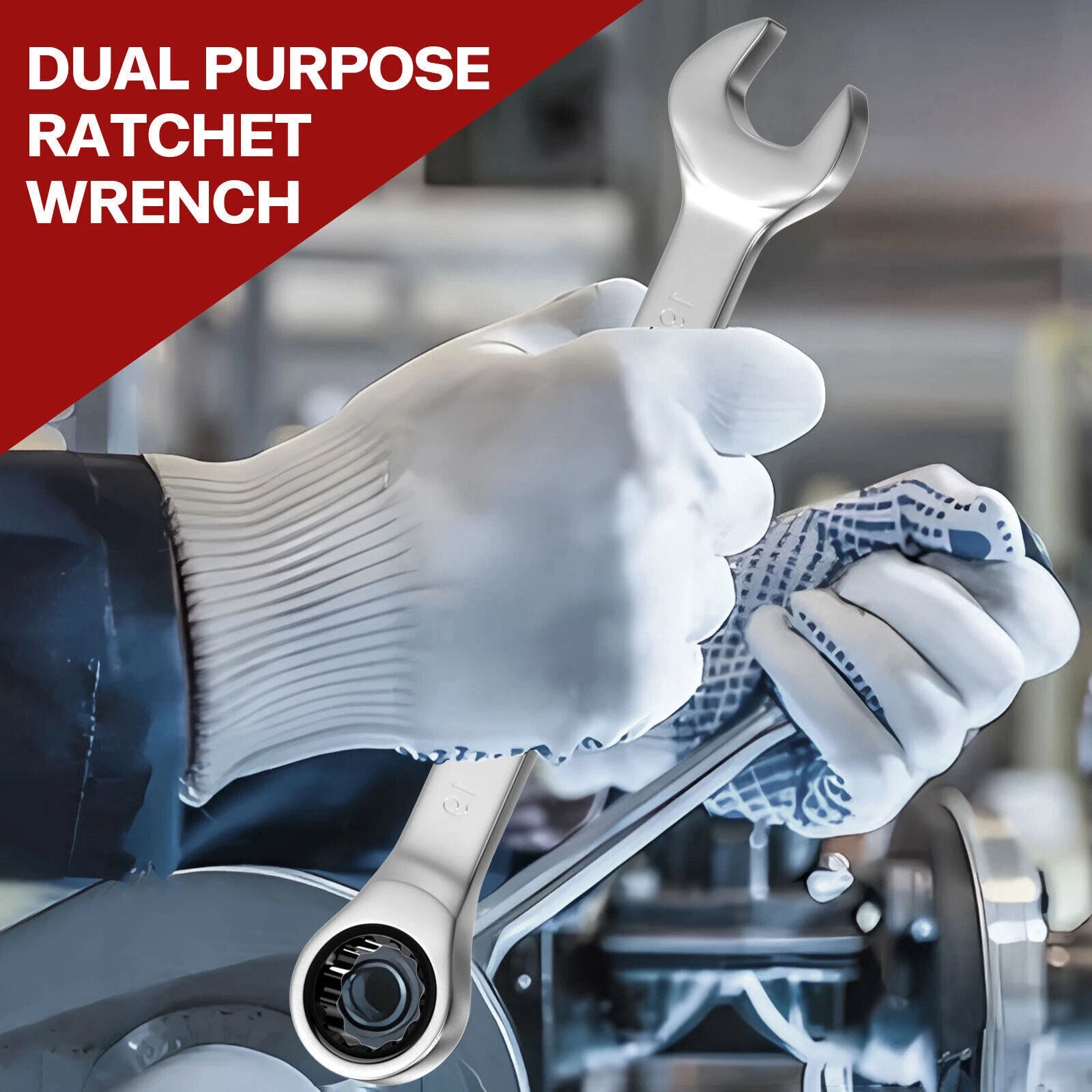 ?12pc 8-19mm Ratcheting Wrench Metric Fixed Head Combination Spanner Tool 2026