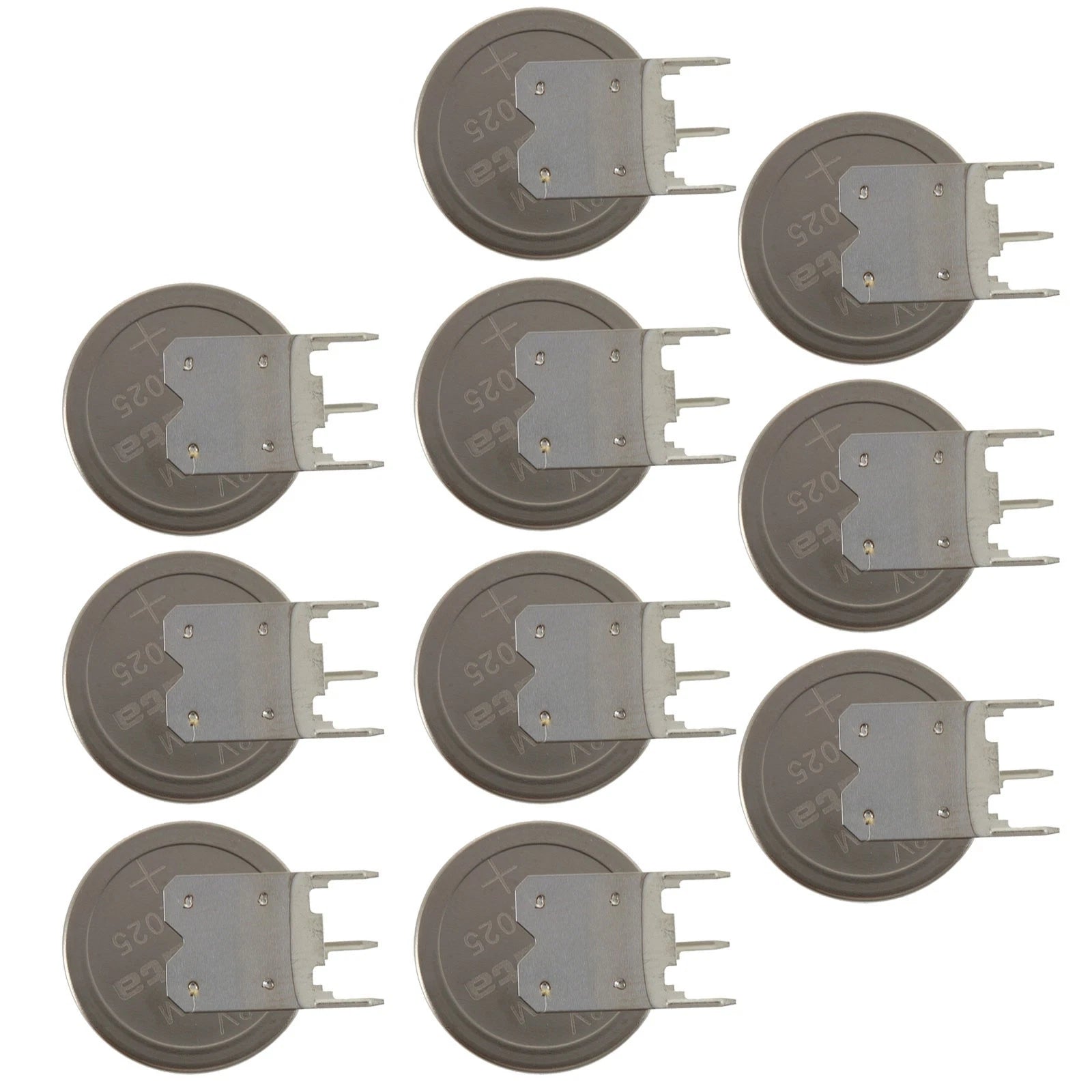 10x CR2025RV-MFR-LF 3V Lithium Coin Battery 3-PIN VERT for PC CMOS