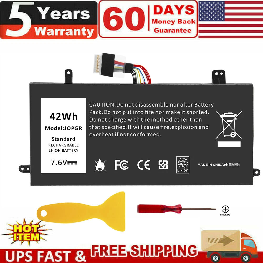 J0PGR Battery For Dell Latitude 5285 5290 E5285 2-in-1 T17G JOPGR RDYCT 1WND8